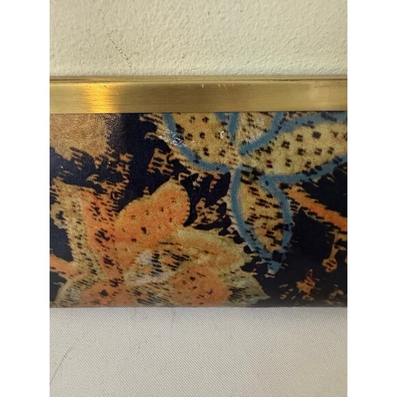 PATRICIA NASH CAUCHY  ITALIAN LEATHER TOP FRAME WALLET/CLUTCH - Picture 10 of 11